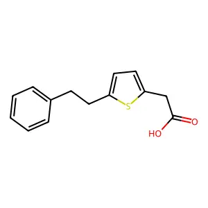 [5-(2-Phenylethyl)-2-thienyl]acetic acid structure