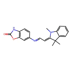 6-[[2-(1,3-Dihydro-1,3,3-trimethyl-2H-indol-2-ylidene)ethylidene]amino]-2(3H)-benzoxazolone structure