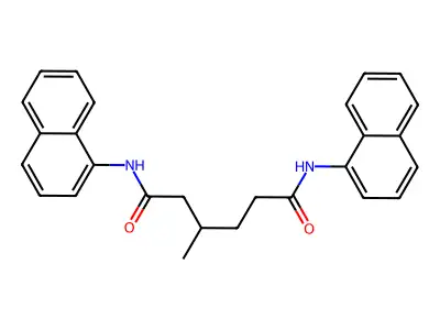 3-methyl-N,N'-dinaphthalen-1-ylhexanediamide structure