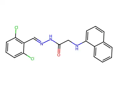 N'-(2,6-Dichlorobenzylidene)-2-(naphthalen-1-ylamino)acetohydrazide structure