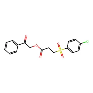 2-Oxo-2-phenylethyl 3-[(4-chlorophenyl)sulfonyl]propanoate structure