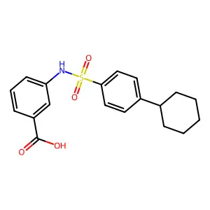 3-{[(4-Cyclohexylphenyl)sulfonyl]amino}benzoic acid structure