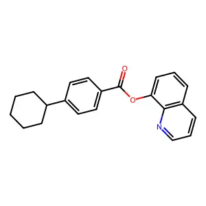Quinolin-8-yl 4-cyclohexylbenzoate structure