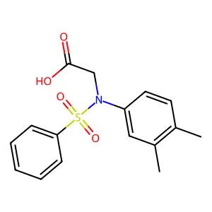 N-(3,4-dimethylphenyl)-N-(phenylsulfonyl)glycine structure