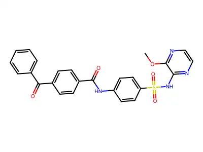 4-benzoyl-N-[4-[(3-methoxypyrazin-2-yl)sulfamoyl]phenyl]benzamide structure