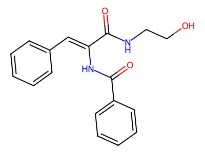 Benzamide, N-[1-[[(2-hydroxyethyl)amino]carbonyl]-2-phenylethenyl]- structure