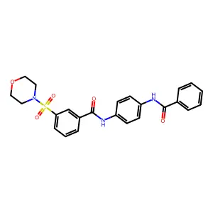 N-(4-benzamidophenyl)-3-morpholin-4-ylsulfonylbenzamide structure