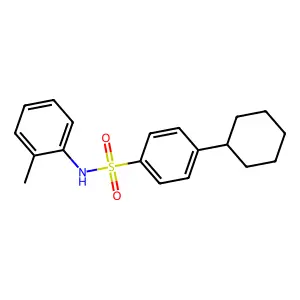 4-cyclohexyl-N-(2-methylphenyl)benzenesulfonamide structure