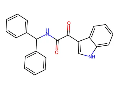 N-(diphenylmethyl)-2-(1H-indol-3-yl)-2-oxoacetamide structure