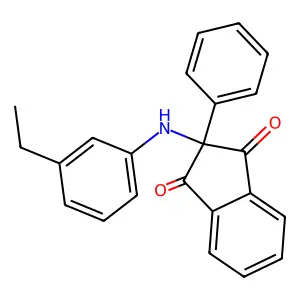 2-(3-Ethylanilino)-2-phenylindene-1,3-dione structure