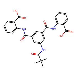 2,2'-((5-Pivalamidoisophthaloyl)bis(azanediyl))dibenzoic acid structure