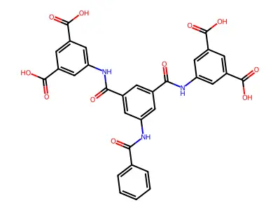 5,5'-((5-Benzamidoisophthaloyl)bis(azanediyl))diisophthalic acid structure