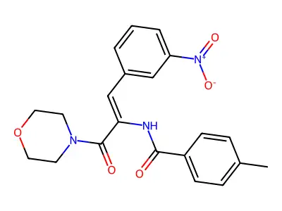 4-Methyl-N-(1-(4-morpholinylcarbonyl)-2-(3-nitrophenyl)vinyl)benzamide structure