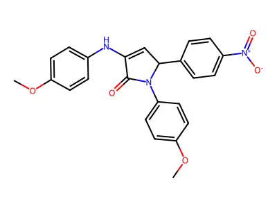 4-(4-methoxyanilino)-1-(4-methoxyphenyl)-2-(4-nitrophenyl)-2H-pyrrol-5-one structure