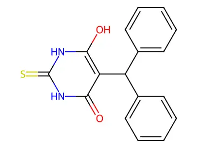 5-benzhydryl-6-hydroxy-2-sulfanylidene-1H-pyrimidin-4-one structure