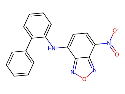 4-nitro-N-(2-phenylphenyl)-2,1,3-benzoxadiazol-7-amine structure