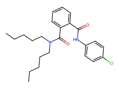 N'-(4-chlorophenyl)-N,N-dipentylbenzene-1,2-dicarboxamide structure