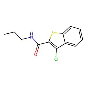 3-chloro-N-propyl-1-benzothiophene-2-carboxamide structure