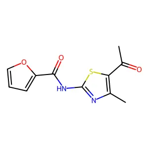 N-(5-Acetyl-4-methylthiazol-2-yl)furan-2-carboxamide structure