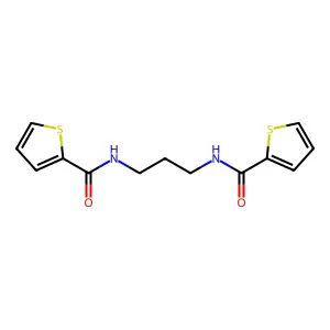 N-{3-[(2-thienylcarbonyl)amino]propyl}-2-thiophenecarboxamide structure