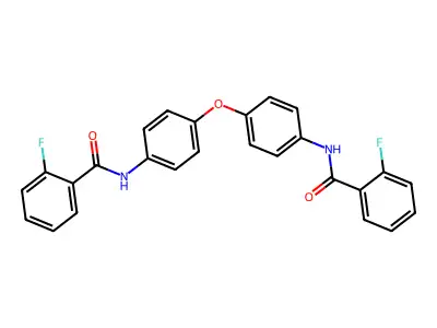 2-fluoro-N-[4-[4-[(2-fluorobenzoyl)amino]phenoxy]phenyl]benzamide structure