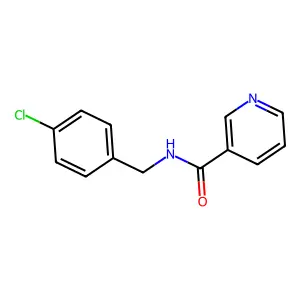 N-[(4-chlorophenyl)methyl]pyridine-3-carboxamide structure