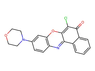 6-Chloro-9-morpholin-4-ylbenzo[a]phenoxazin-5-one structure