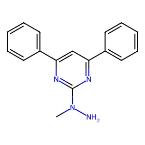 2-(1-Methylhydrazinyl)-4,6-diphenylpyrimidine structure