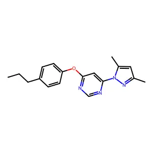 4-(3,5-Dimethylpyrazol-1-yl)-6-(4-propylphenoxy)pyrimidine structure