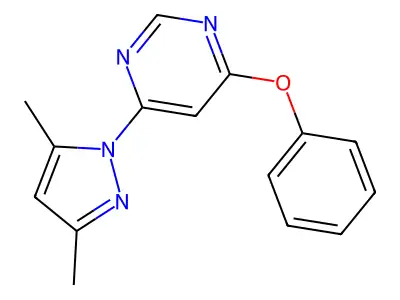 4-(3,5-dimethyl-1H-pyrazol-1-yl)-6-phenoxypyrimidine structure