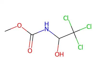 methyl N-(2,2,2-trichloro-1-hydroxyethyl)carbamate structure