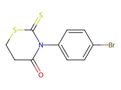 4H-1,3-Thiazin-4-one, tetrahydro-3-(p-bromophenyl)-2-thioxo- structure