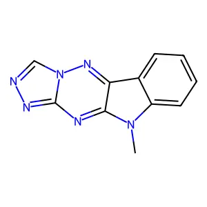 10-Methyl-10H-(1,2,4)triazolo(4',3':2,3)(1,2,4)triazino(5,6-b)indole structure
