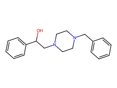 2-(4-Benzylpiperazino)-1-phenyl-1-ethanol structure