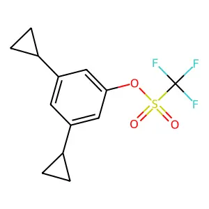 3,5-二环丙基苯基三氟甲磺酸酯 structure