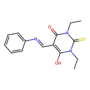 5-(Anilinomethylene)-1,3-diethyl-2-thiobarbituric acid structure
