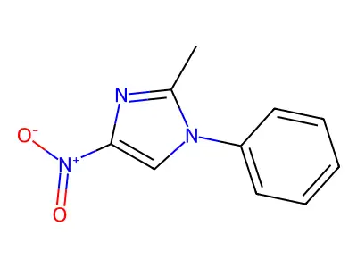 2-methyl-4-nitro-1-phenyl-1H-imidazole structure