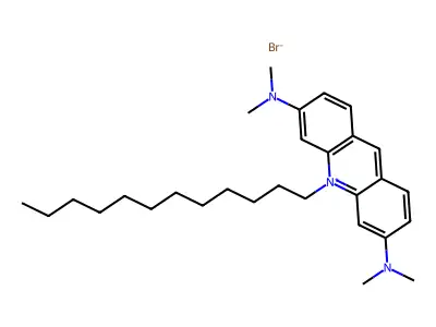 2,8-Bis (dimethyl-amino)-10-dodecylacridinium bromide structure