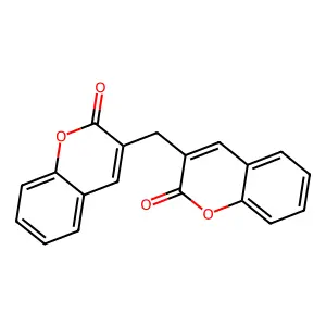 3,3'-Methylenebis(2H-1-benzopyran-2-one) structure
