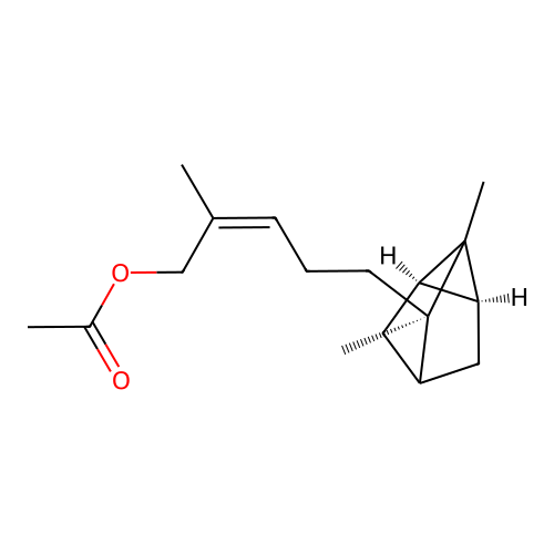 alpha-Santalol acetate structure