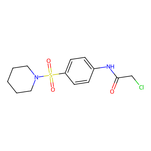 2-Chloro-N-[4-(piperidine-1-sulfonyl)-phenyl]-acetamide structure