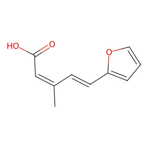5-(2-Furyl)-3-methyl-2,4-pentadienoic acid structure