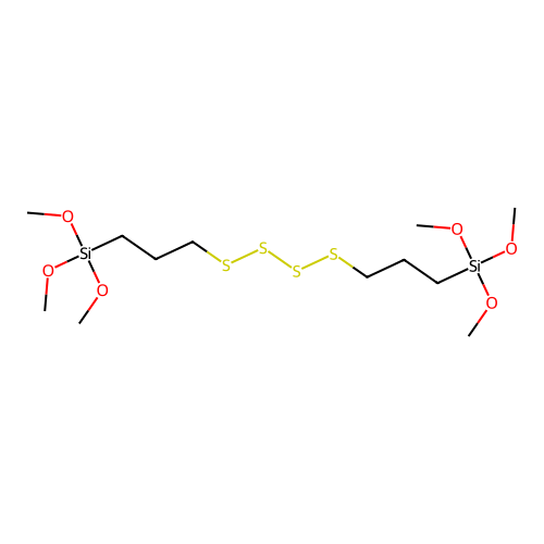 3,3,14,14-Tetramethoxy-2,15-dioxa-7,8,9,10-tetrathia-3,14-disilahexadecane structure