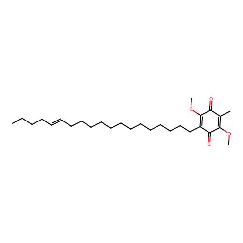 2,5-Dimethoxy-3-methyl-6-((E)-nonadec-14-enyl)-[1,4]benzoquinone structure