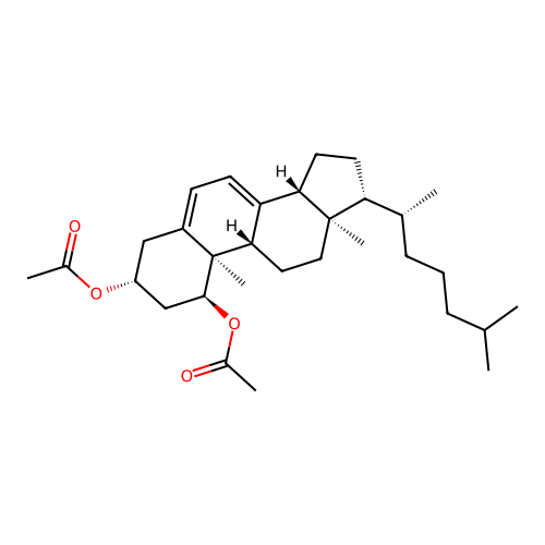 1alpha,3beta-Diacetoxycholesta-5,7-diene structure