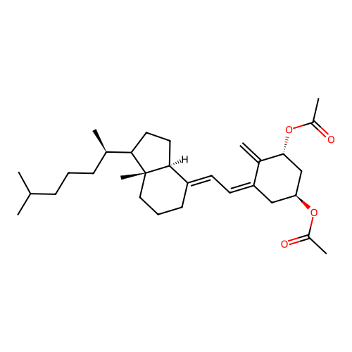 1-Hydroxyvitamin D3 diacetate structure