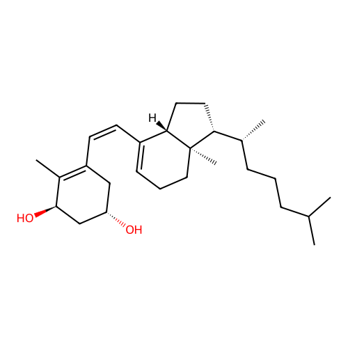 1-Hydroxyprevitamin D3 structure