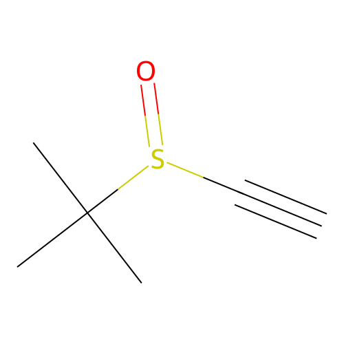 Ethynyl t-butyl sulfoxide structure