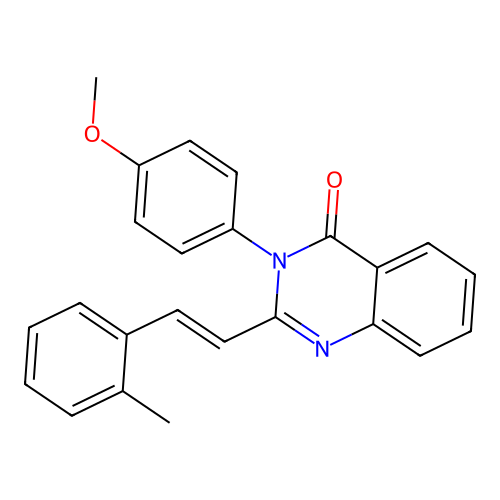 3-(4-methoxyphenyl)-2-[2-(2-methylphenyl)vinyl]-4(3H)-quinazolinone structure