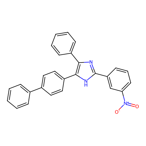 5-(4-biphenylyl)-2-(3-nitrophenyl)-4-phenyl-1H-imidazole structure